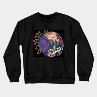 Sad Pixel Girl Crewneck Sweatshirt